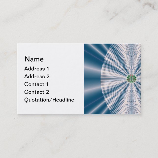 Blue Leaf Business Card (Front)