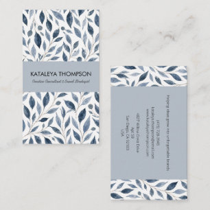 Blue Leaf Personalized Business Card