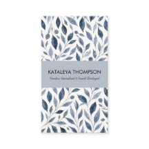Blue Leaf Personalized Business Card