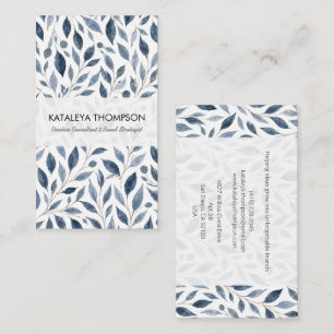Blue Leaf Personalized Business Card