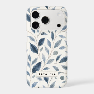 Blue Leaf Personalized iPhone / iPad case