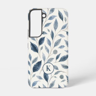 Blue Leaf Personalized  Samsung Galaxy Case