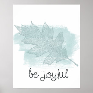 Blue Leaf Poster
