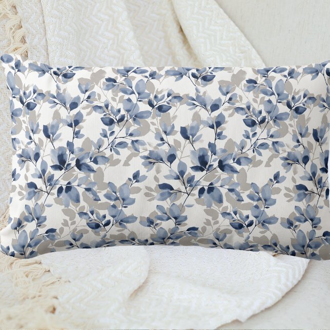 Blue Leaf Vine Lumbar Pillow (Creator Uploaded)