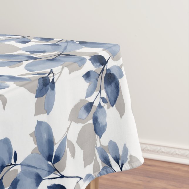 Blue Leaf Vine Tablecloth (In Situ)