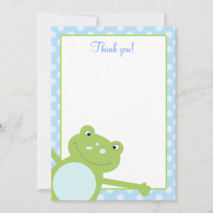 Blue Leap Frog Froggy Flat Thank you notes (Blue)