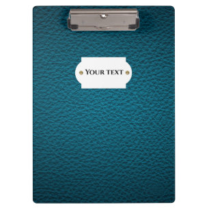 Blue leather clipboard