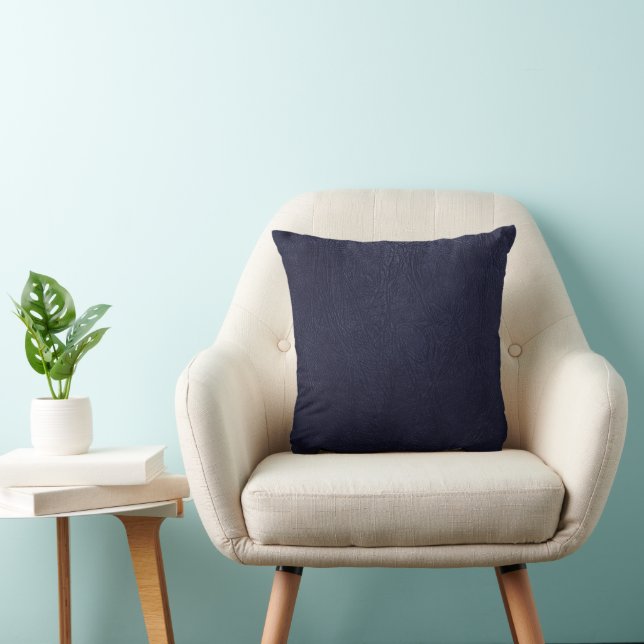 Blue Leather, Leather Texture, Leather Background Throw Pillow (Chair)