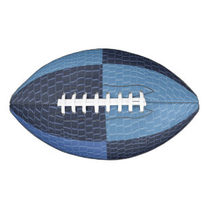 Blue leather patch design football