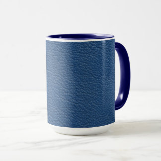 Blue leather Print Mug