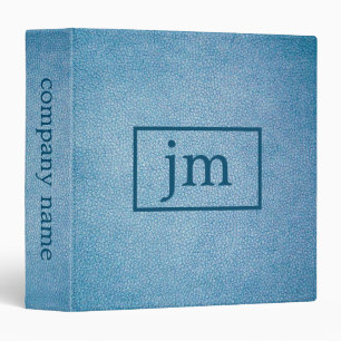 Blue leather texture customer design binder
