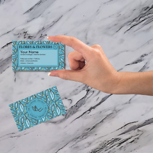 Blue Leaves Bilingual Business Card