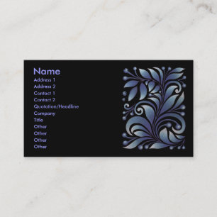 blue leaves business card