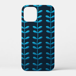 blue leaves iPhone 12 mini case