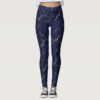 blue leggings with tie-dye pattern
