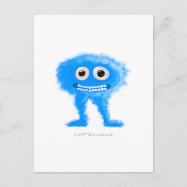 Blue Leggy Critter Postcard (Front)