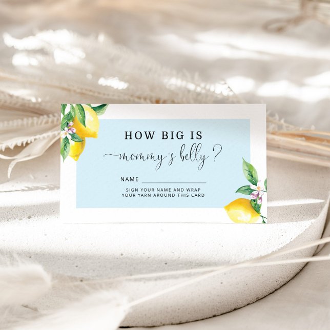 Blue Lemon How big is mommy's belly Enclosure Card (Creator Uploaded)