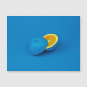 blue lemon sliced into two halves