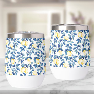 Blue Lemon Watercolor Thermal