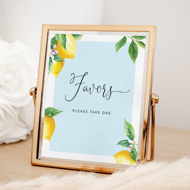 Blue Lemons baby shower Favours Poster (Creator Uploaded)