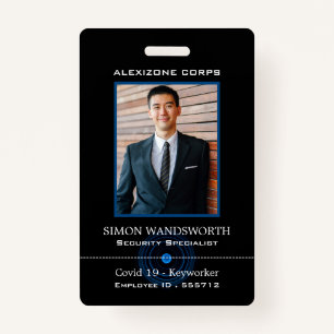 Blue Lens, Photo Security Industry ID Badge