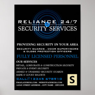 Blue Lens, Security Personnel Advertising Poster