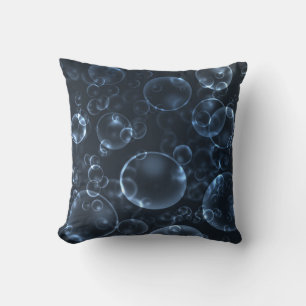 Blue lenses, bokeh throw pillow