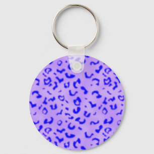 Blue Leopard Keychain