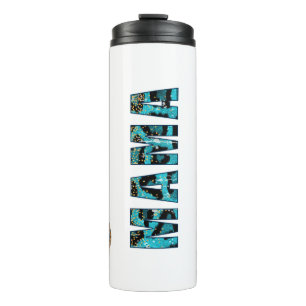 Blue Leopard Mama  Thermal Tumbler