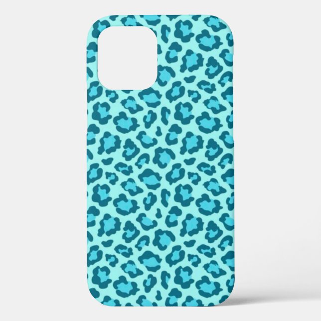 Blue Leopard Print Case-Mate iPhone Case (Back)