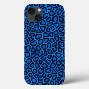 Blue Leopard Print iPhone 13 Case