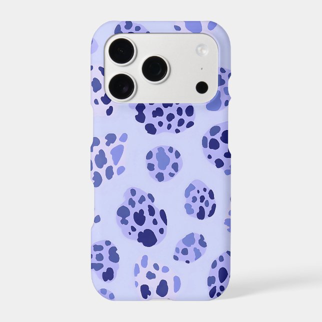 Blue Leopard Print iPhone Case | Coquette (Back)