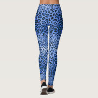 Blue leopard leggings