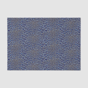 Blue leopard print  tissue paper