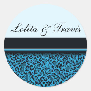 Blue Leopard Stickers