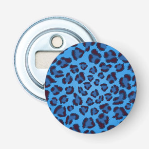 blue leopard texture pattern bottle opener