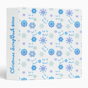 Blue Let It Snow Design Binder