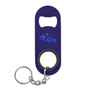 Blue Liam Name, Keychain Bottle Opener