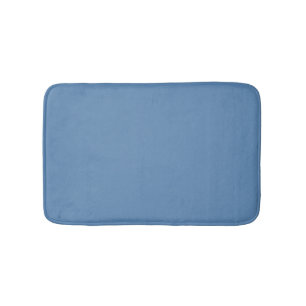 Blue Lichen Solid Colour Print, Light Blue Grey Bath Mat