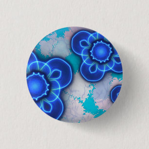 Blue light 1 inch round button