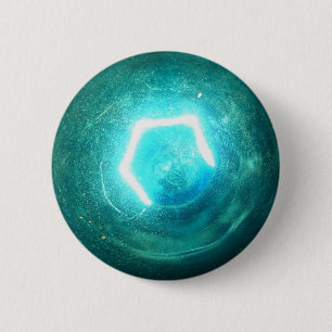 Blue Light Bulb 2 Inch Round Button