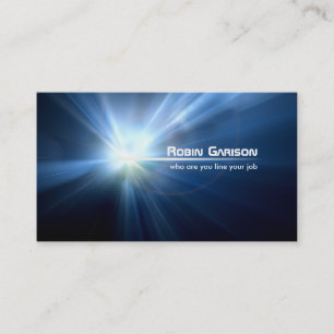 blue light business card