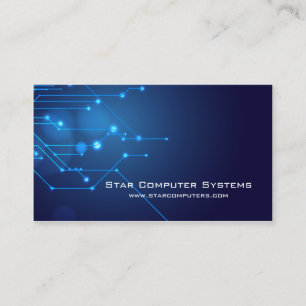 Blue Light Circuits3 Computer Repair Business Card