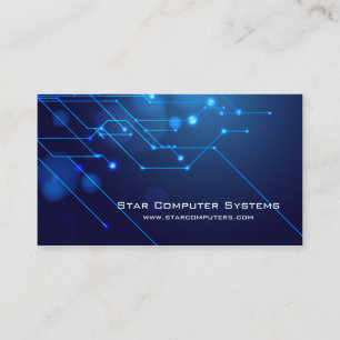 Blue Light Circuits4 Computer Repair Business Card