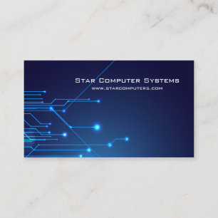 Blue Light Circuits Computer Repair Business Card