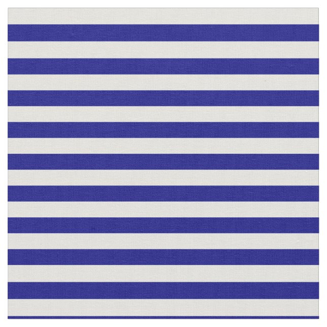 Blue & Light Cyan Coloured Stripes/Lines Pattern Fabric (Close Up)