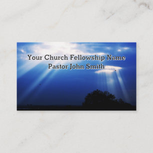 Blue Light Heavenly Church Business Cards