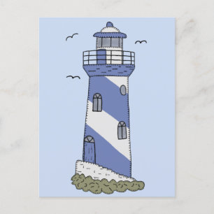 blue light postcard