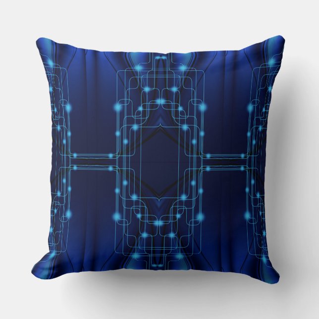 Blue Light Technology Throw Pillow (Front)