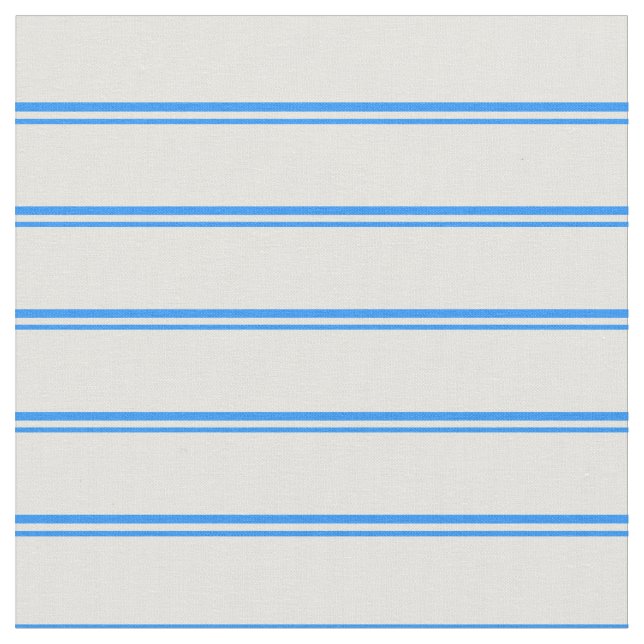 Blue & Light Yellow Coloured Lines/Stripes Pattern Fabric (Close Up)